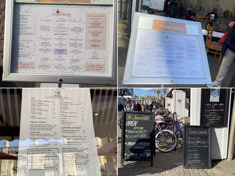 The Copper Kettle Menu