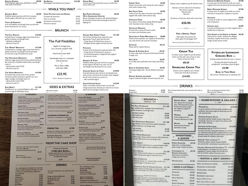 Fitzbillies Menu