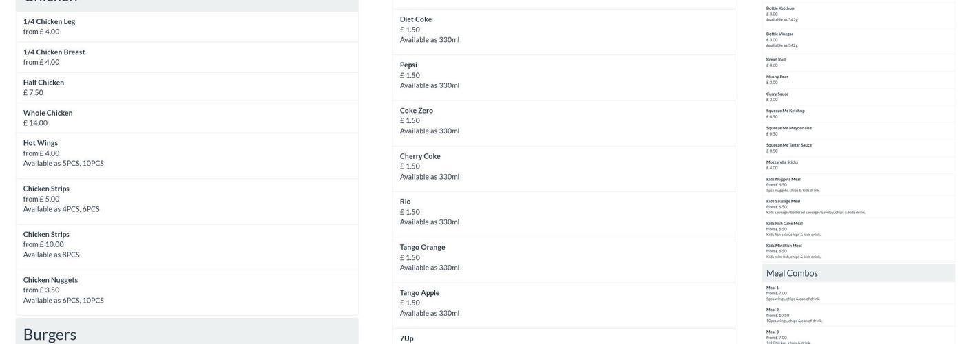 The Codfather | Cambridge Menu