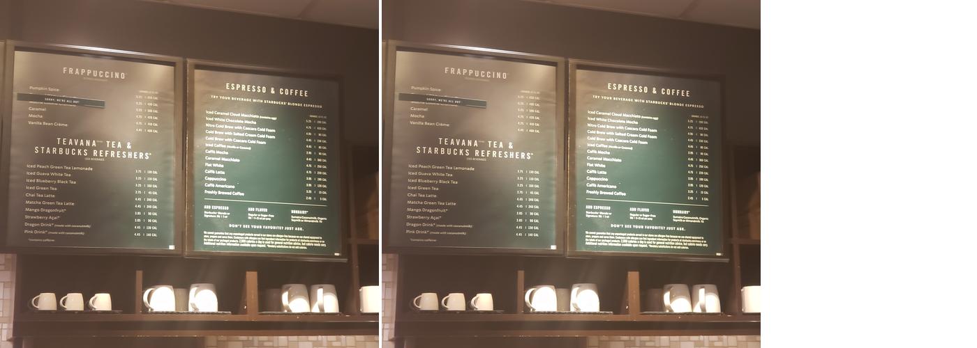 Starbucks Menu