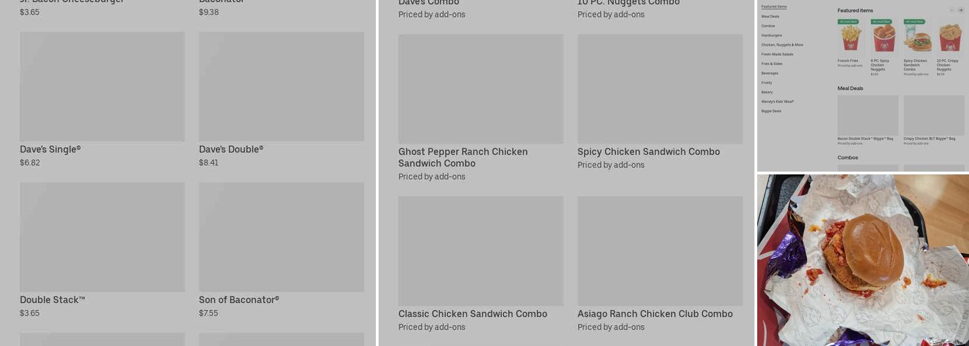 Wendy's Menu