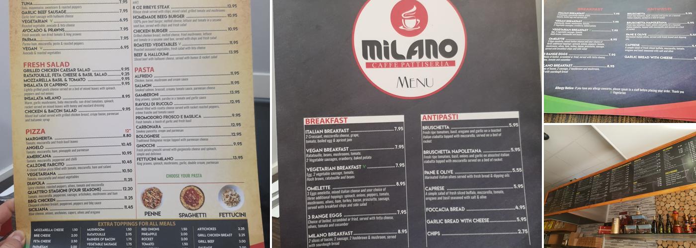Cafe Milano Menu