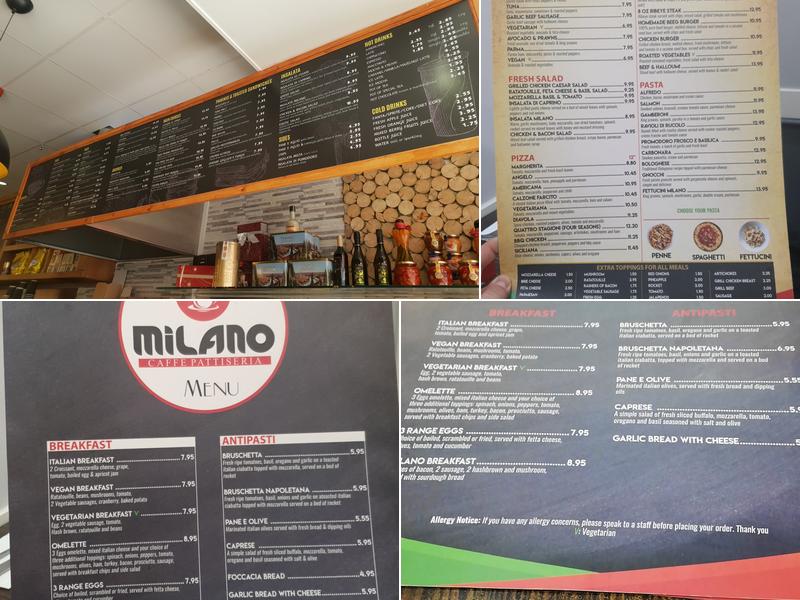 Cafe Milano Menu