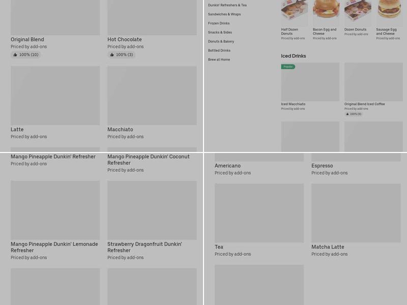 Dunkin' Menu