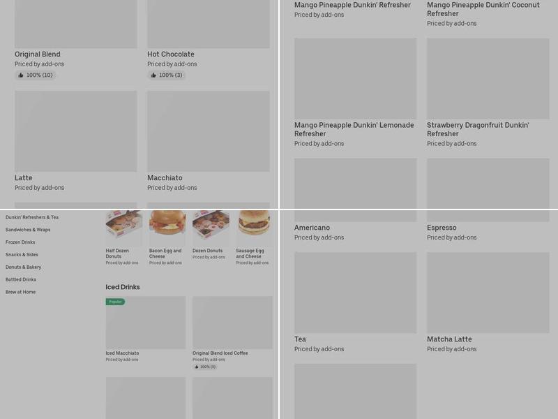 Dunkin' Menu