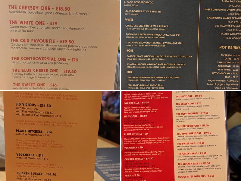 The Tivoli Menu