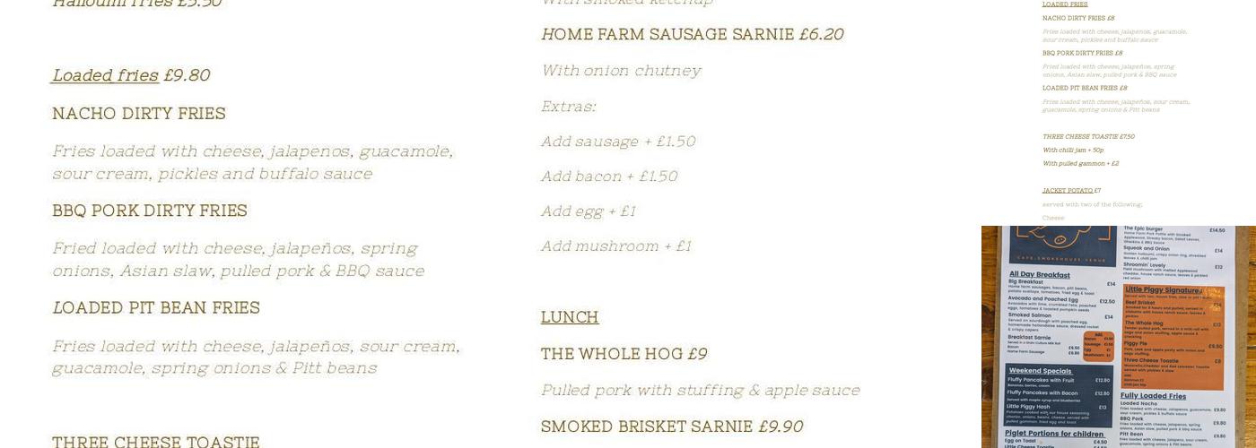 Little Piggy Catering Menu