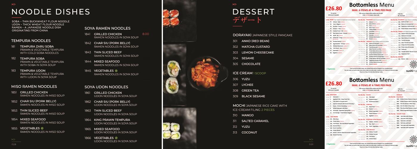 Sushimania Menu