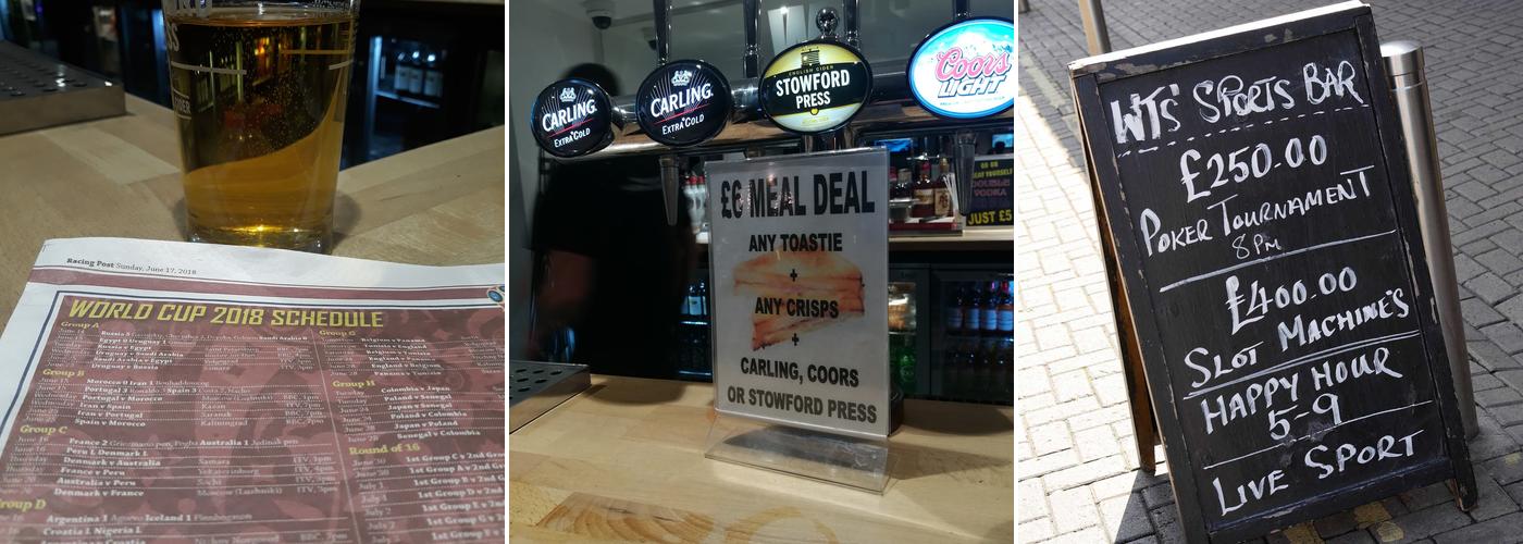 WT's Sports Bar Menu