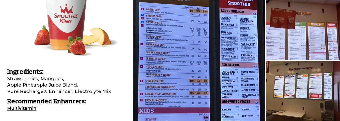 Smoothie King Menu