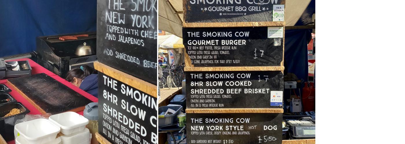 Smoking Cow Menu
