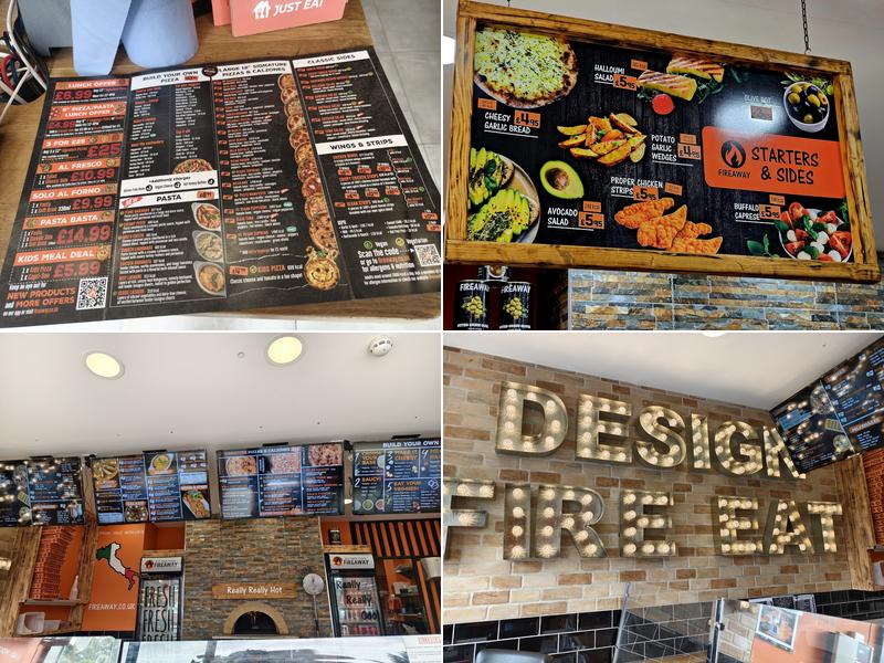 Fireaway Pizza Cambridge Menu