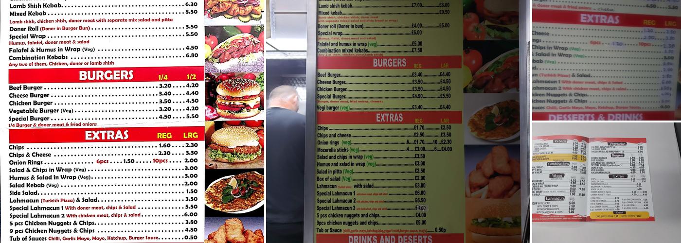 Madingley Road Kebab Menu