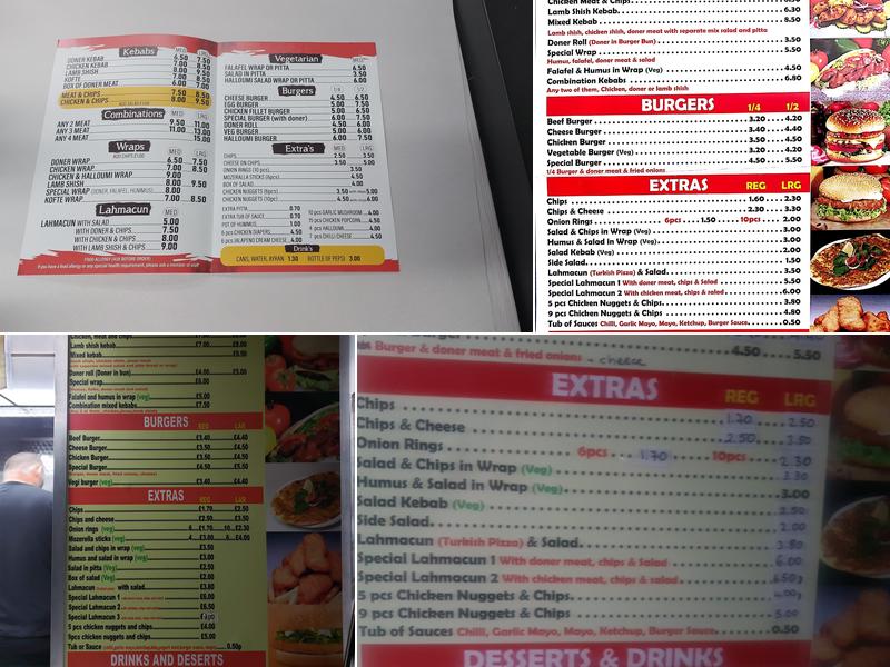 Madingley Road Kebab Menu