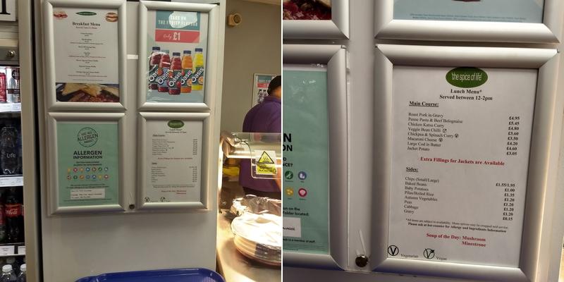 The Spice of Life Menu