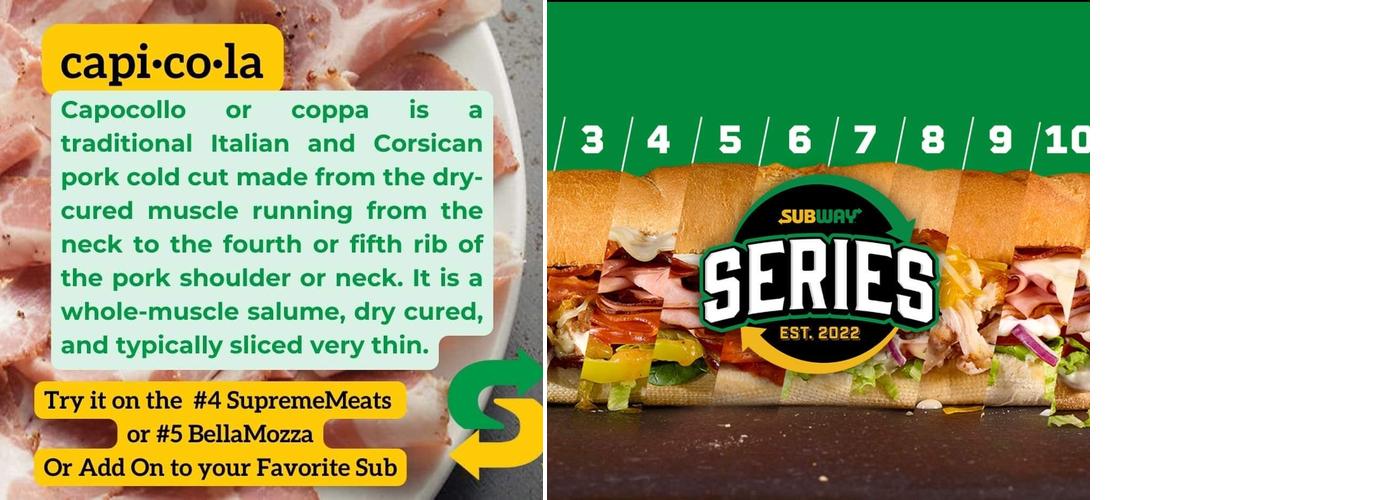 Subway Menu