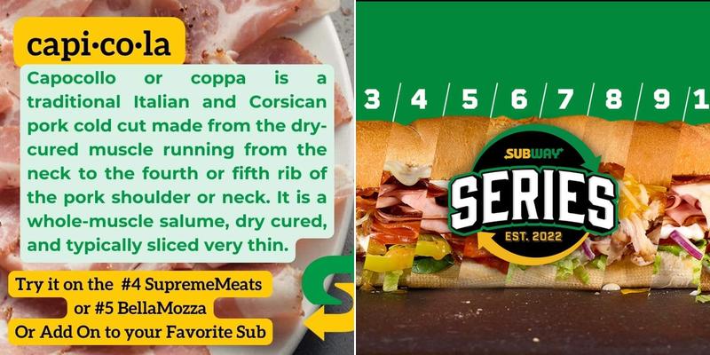 Subway Menu
