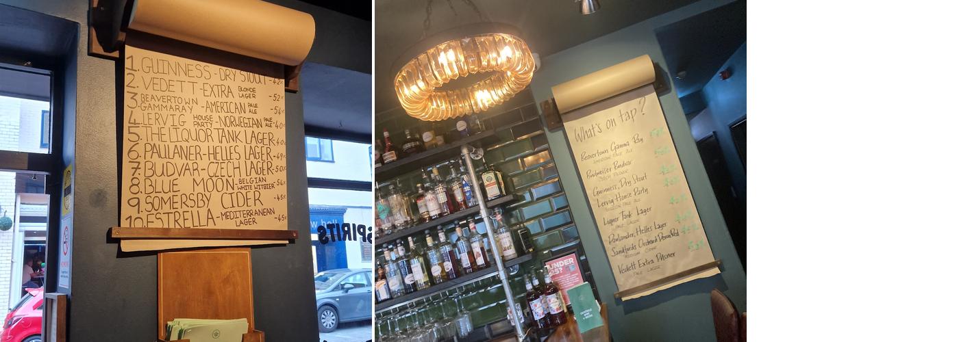 The Liquor Tank Cannock Menu