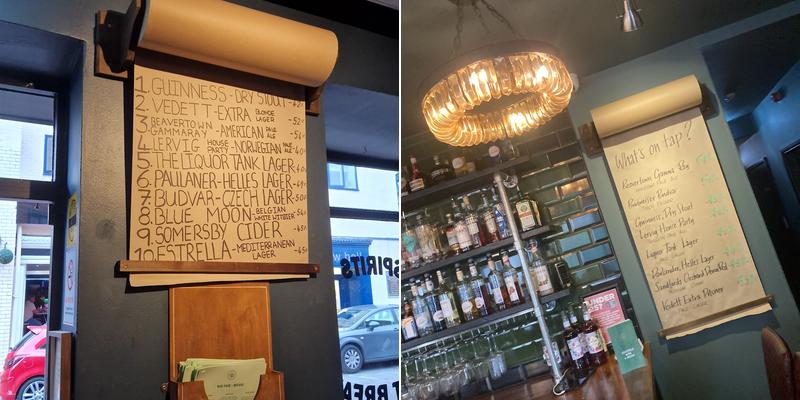 The Liquor Tank Cannock Menu