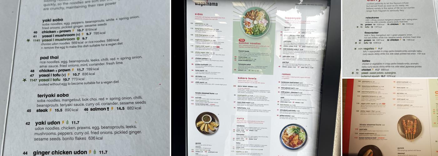 wagamama west midlands Menu