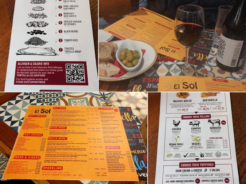 El Sol Tapas Bar & Restaurant Menu