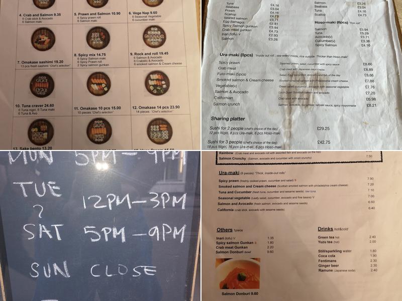 Mister Miyagi's Sushi Menu