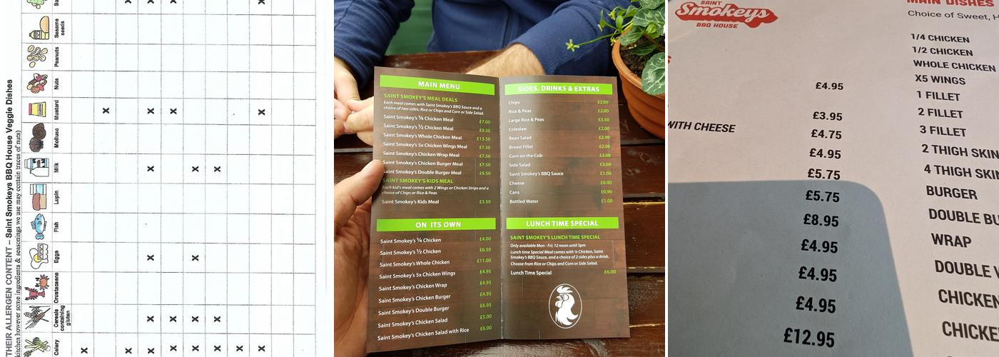 Saint Smokeys Bbq house Menu