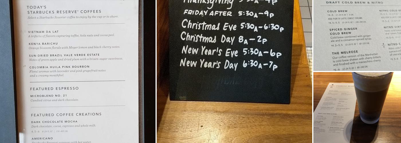 Starbucks Menu
