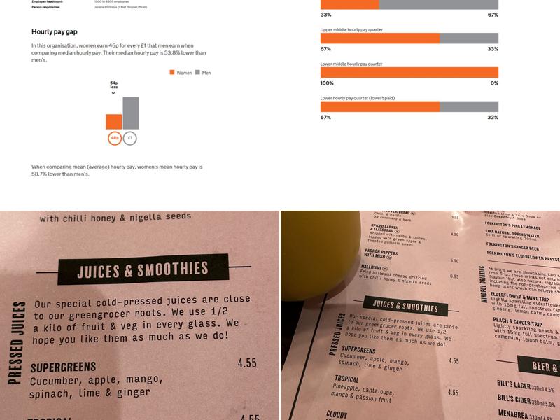 Bill's Canterbury Restaurant Menu