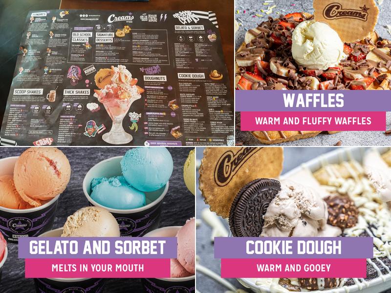 Creams Cafe Canterbury Menu