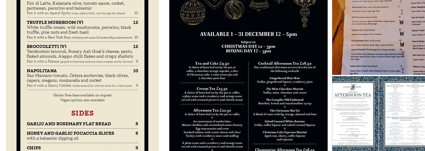 The Falstaff Cocktail Bar and Lounge Menu