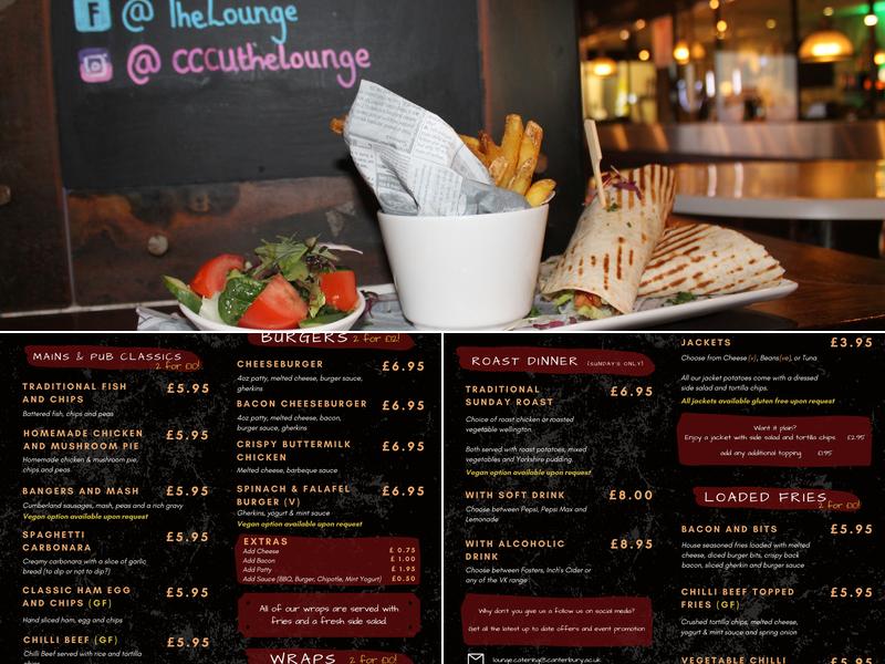 The Lounge Bar & Kitchen Menu