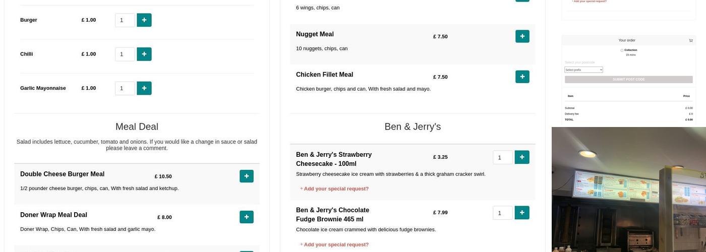 Sealand Fish Bar Menu