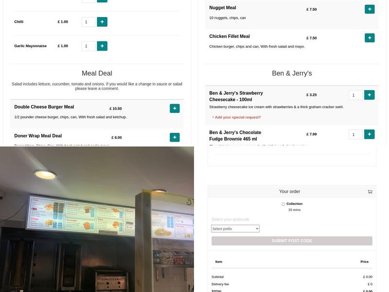 Sealand Fish Bar Menu