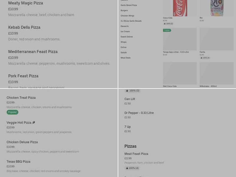 Chicken Delicious Menu