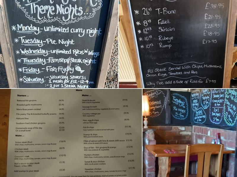 The Cock Tavern Menu