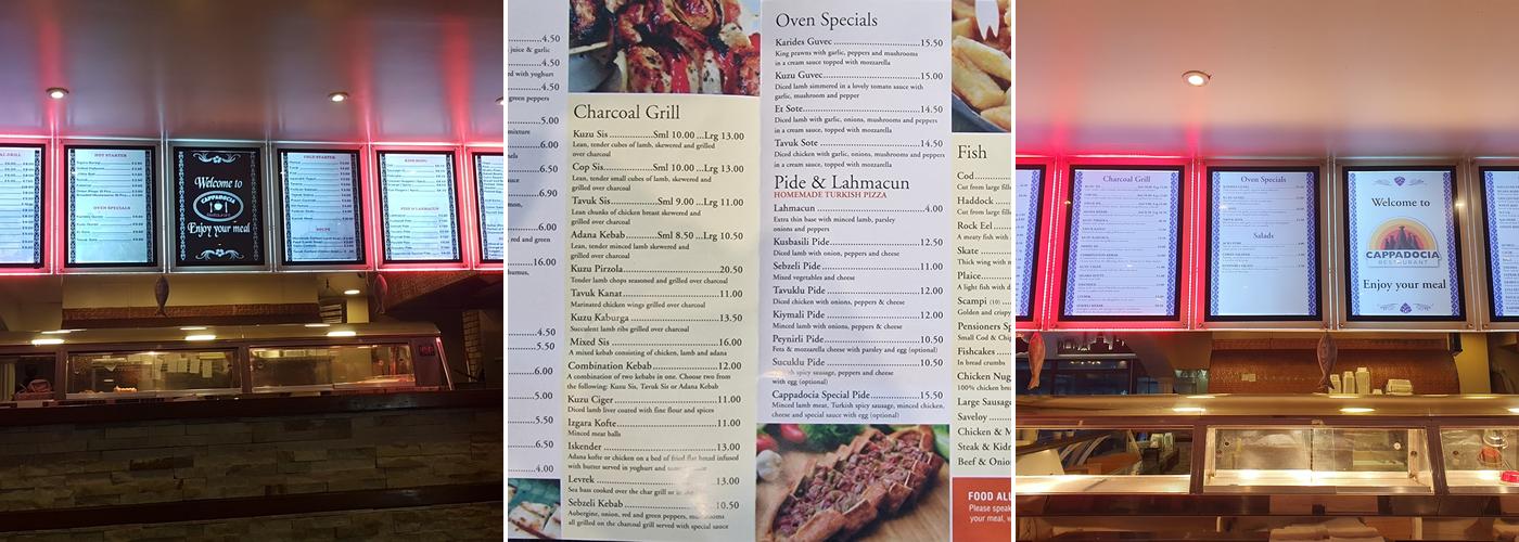 Cappadocia Turkish Restaurant Menu