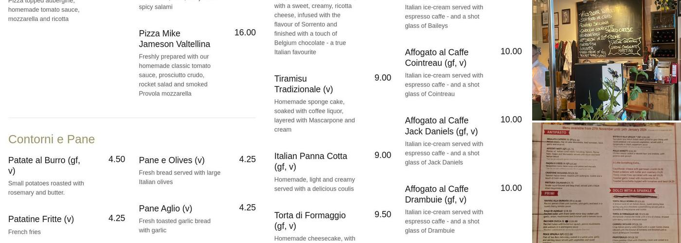 Giardini di Sorrento Menu