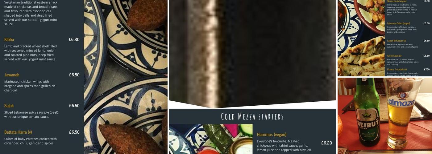 Mina Lebanese Cuisine Menu