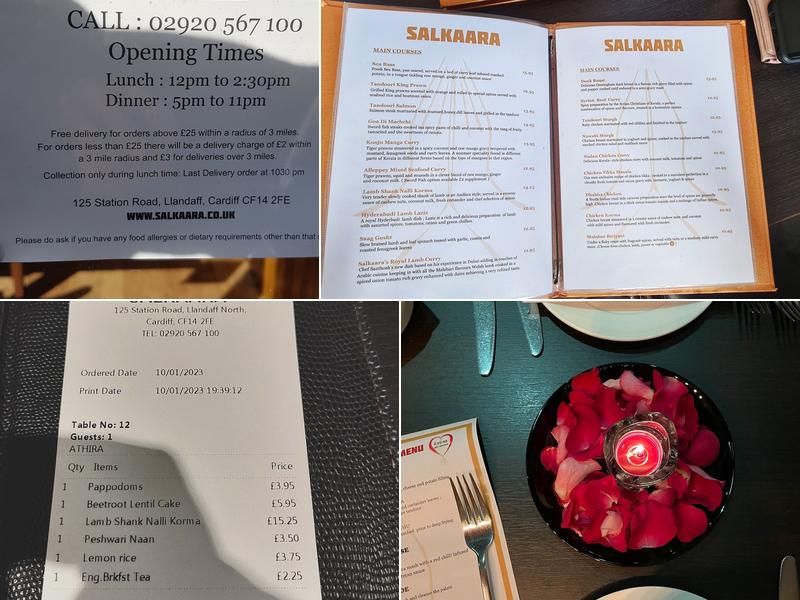 Salkaara Menu