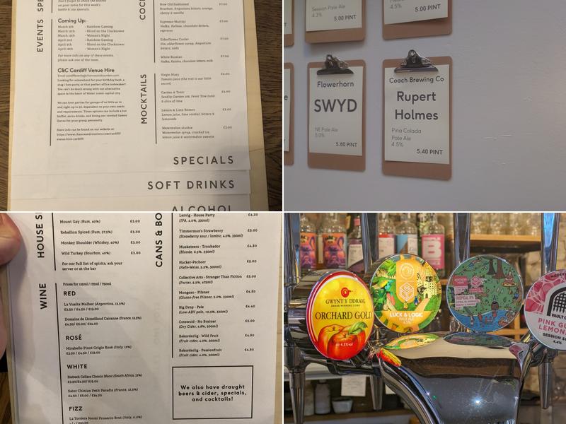 Chance & Counters - Board Game Café Menu