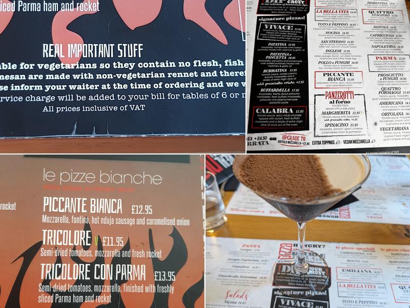 The Real Italian Pizza Co Menu