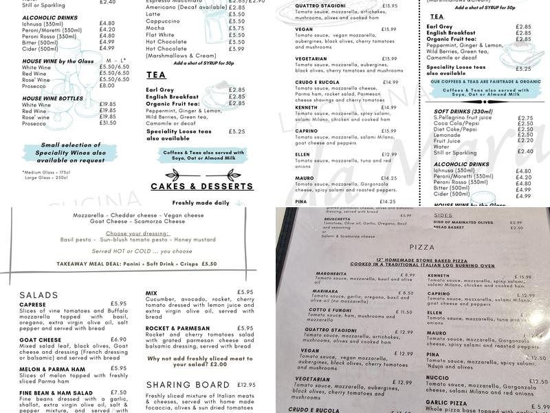 La cucina da MARA Menu
