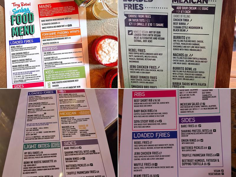 Tiny Rebel Cardiff Menu