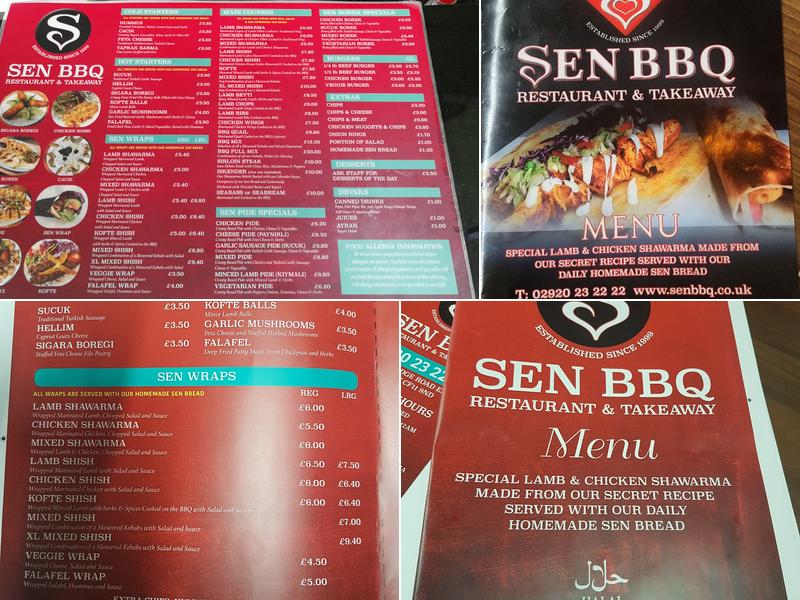 SEN BBQ Menu