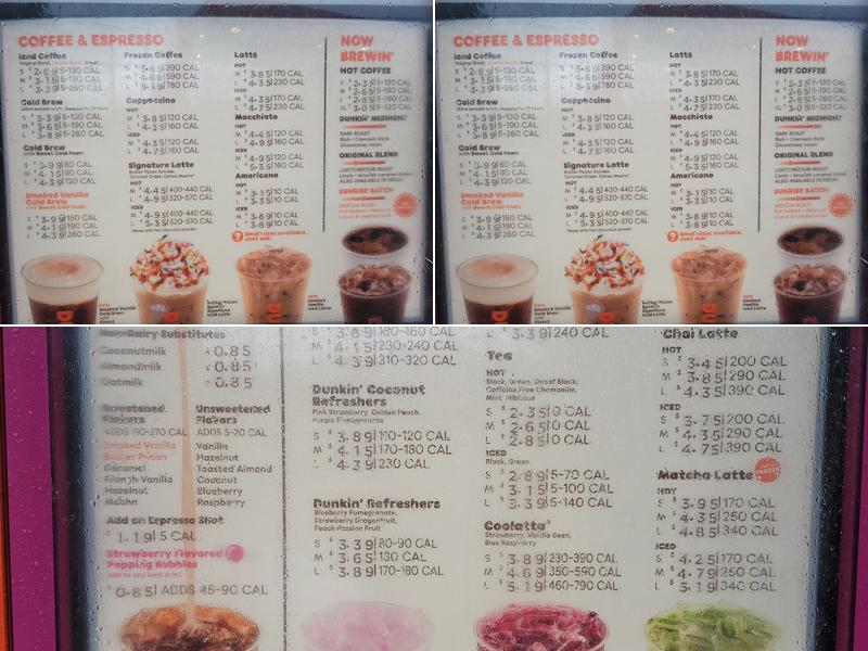 Dunkin' Menu