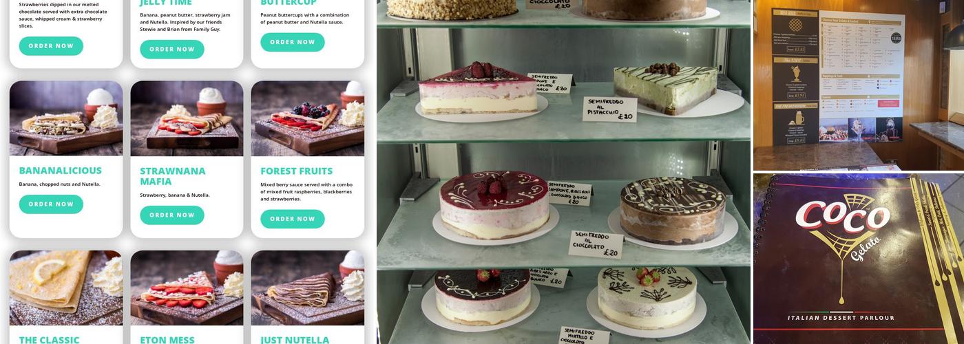 Coco Gelato Menu
