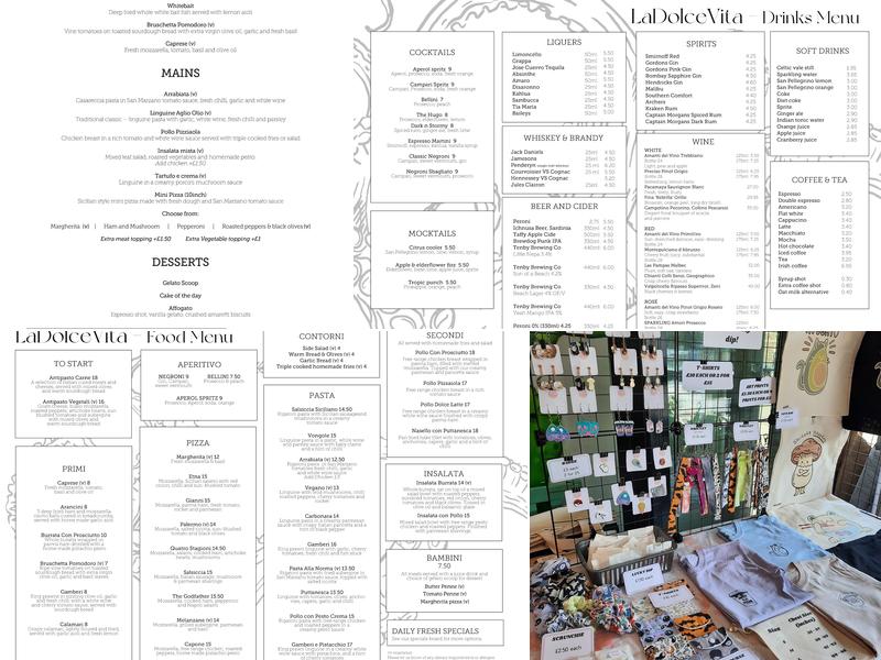 La Dolce Vita Menu