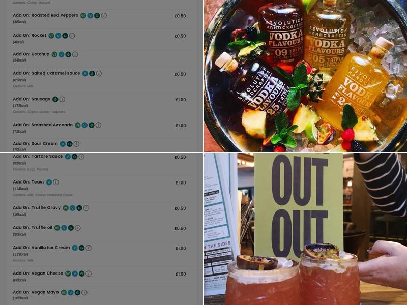 Revolution Cardiff Menu