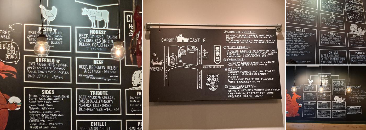Honest Burgers Cardiff Menu